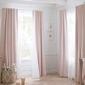 Pottery Barn Evelyn Linen Blackout Curtain Panels